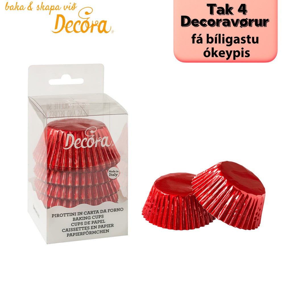 Decora Muffinsformar 60stk 50x32mm metalreytt