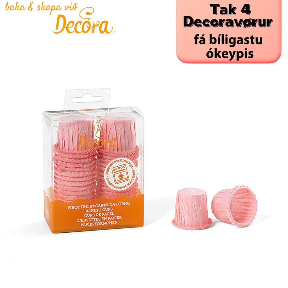 Decora Muffinsformar Bonbon 35stk 30x35mm Pink