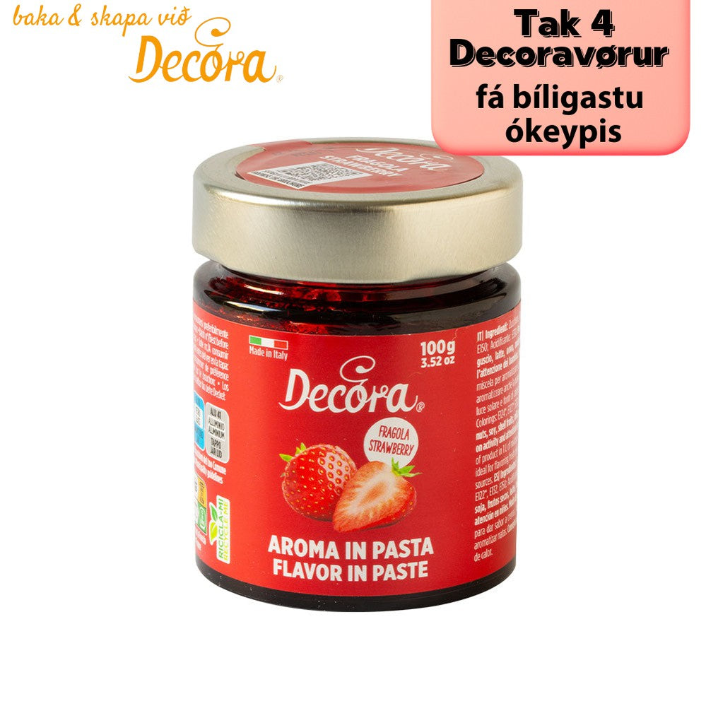 Decora Smakkur jardber 100gr konsentrat aroma