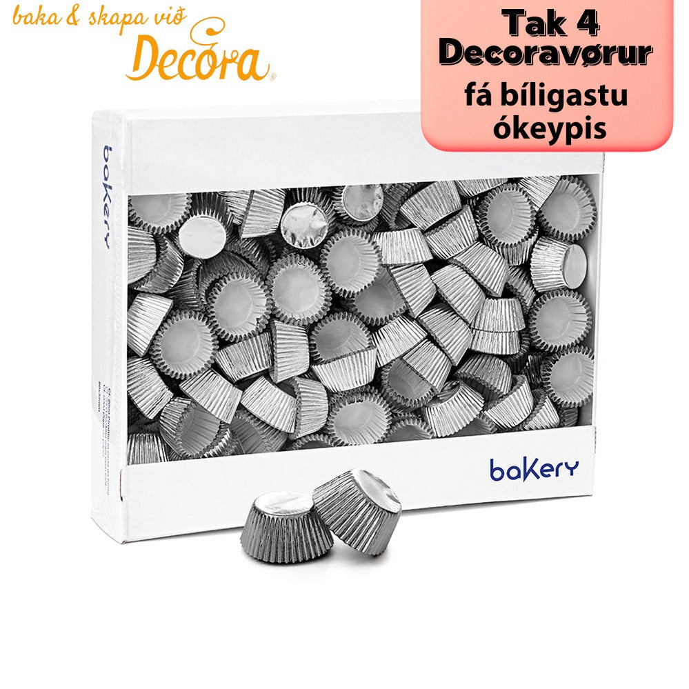 Decora Muffinsformar silvur 2500stk 32x22mm