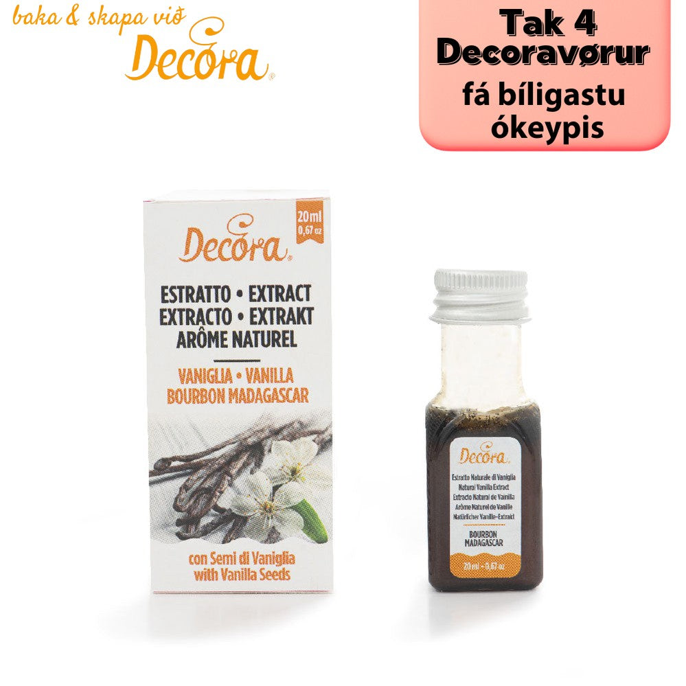 Decora Smakkur madagaskar vanilja úrdráttur 20ml