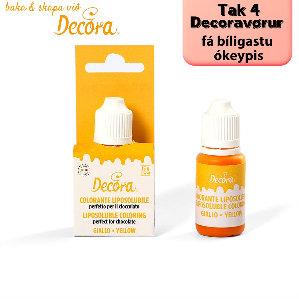 Decora Litur feittupploysiligur gult 15gr