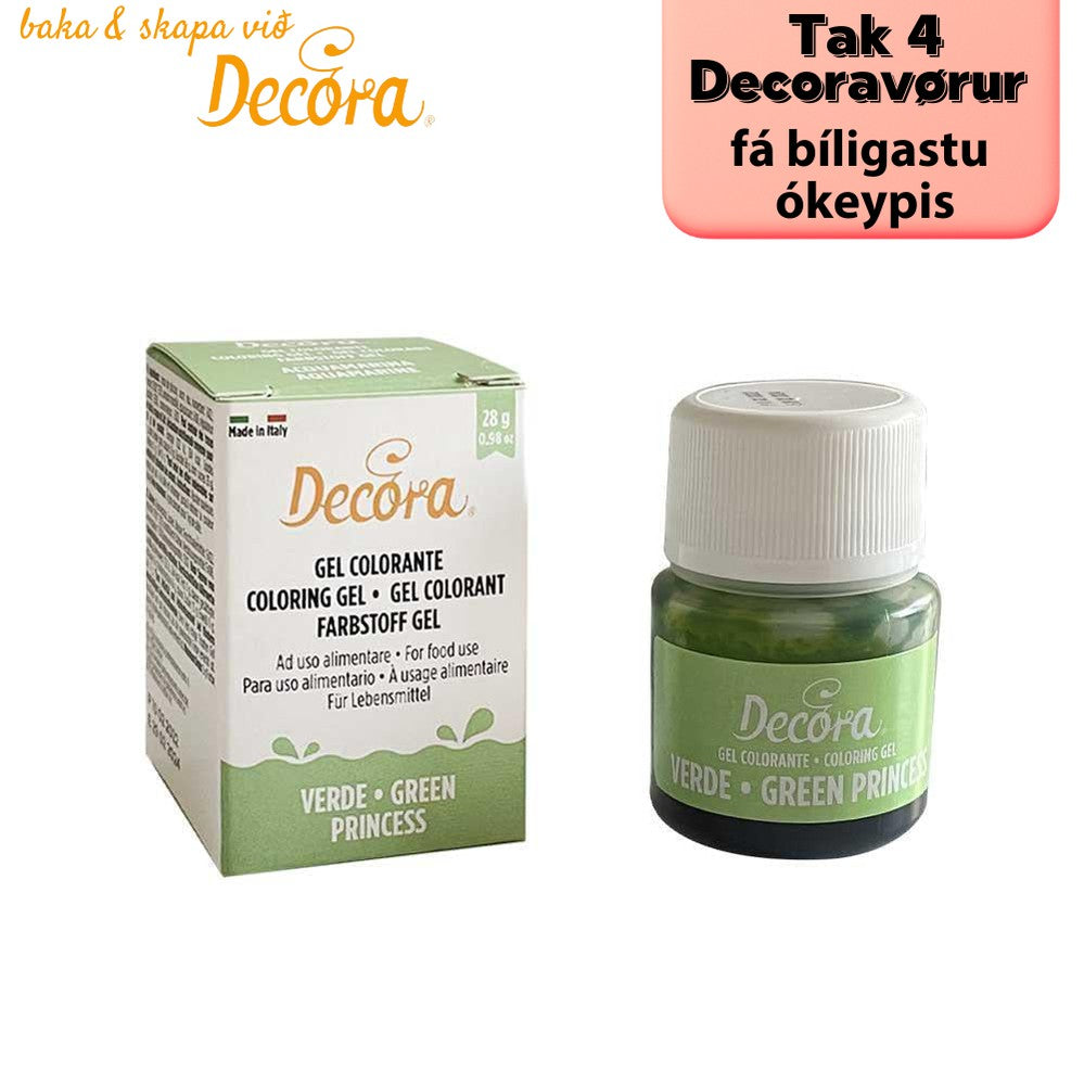 Decora litingagele 28gr grønt