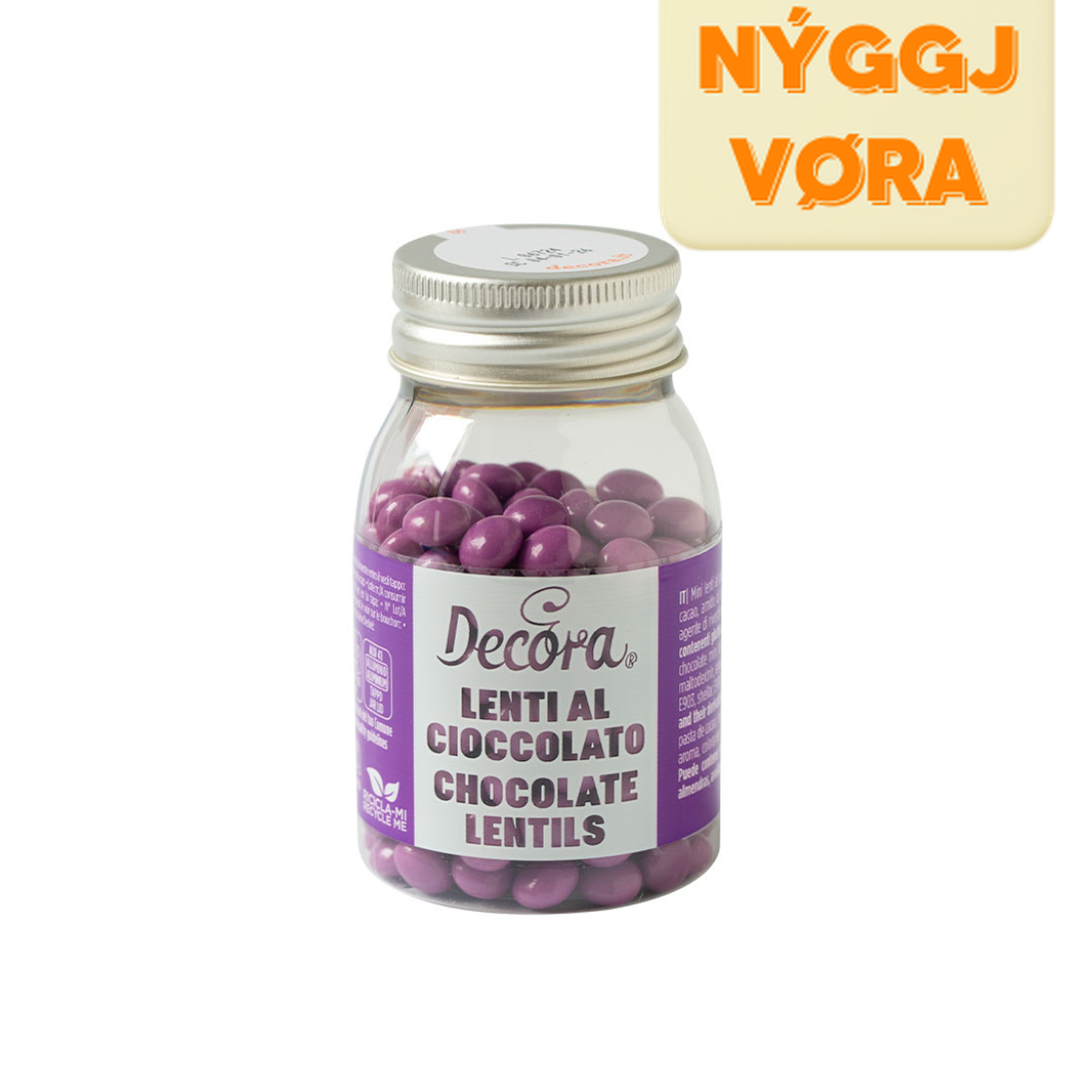 Decora Sjokolátaperlur 60% lilla 80gr