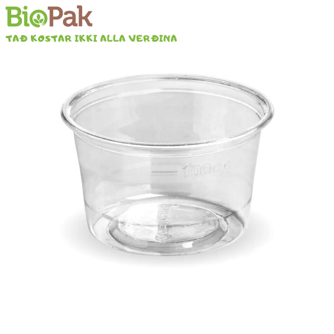 Biopak ílat 140ml plast Bio PLA Ø7,6cm 50stk/20pk