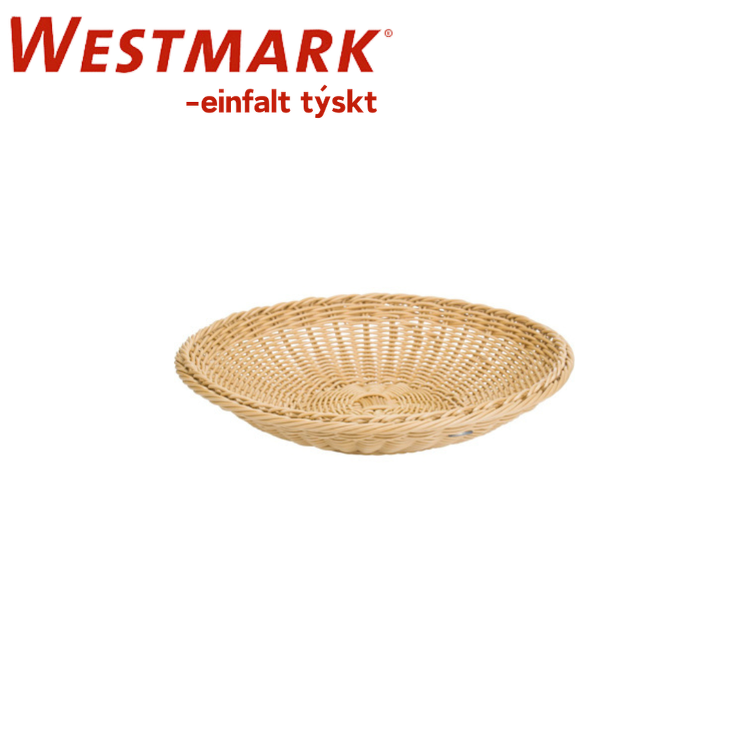 Westmark Kurv t/gastro PP Ø38x7,5cm lj.brún