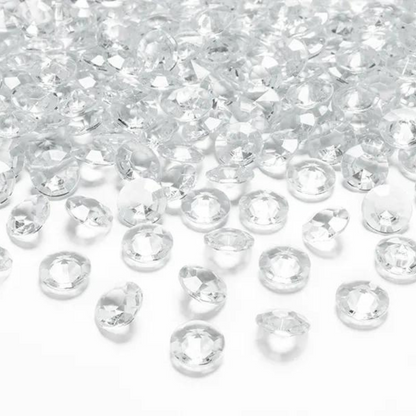 Partydeco Diamant Konfetti transparent, 12mm